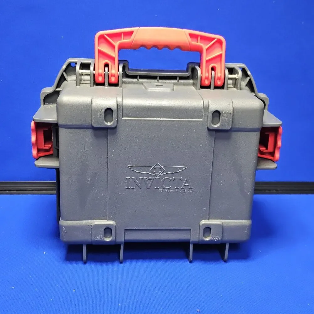 Heavy Duty Gray/Red Invicta 3 Slot Pro Dive Watch Case: Virtually Indestructible